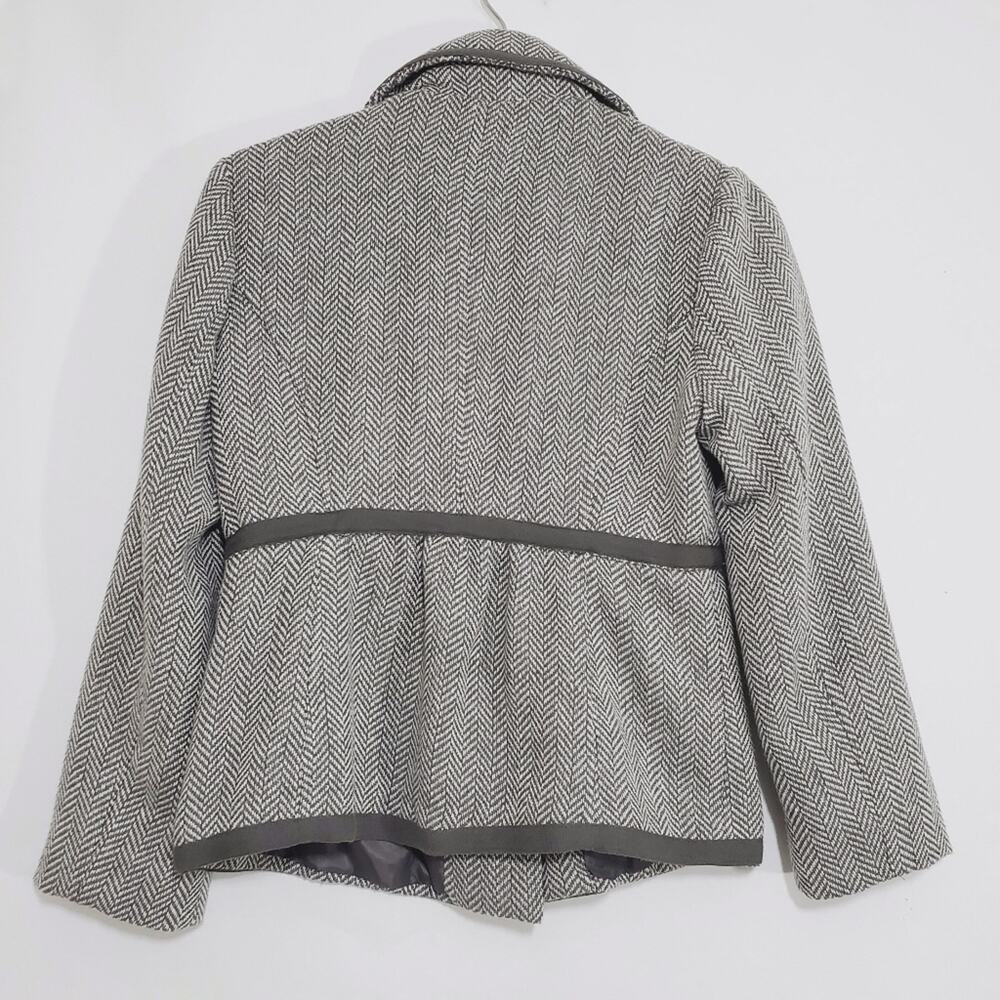 Tulle | Wool Blend Herringbone Pattern Contrast T… - image 2